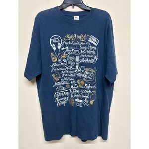 Ecko Unltd Graphic T-Shirt Mens XL Blue White Gold Streetwear Tee